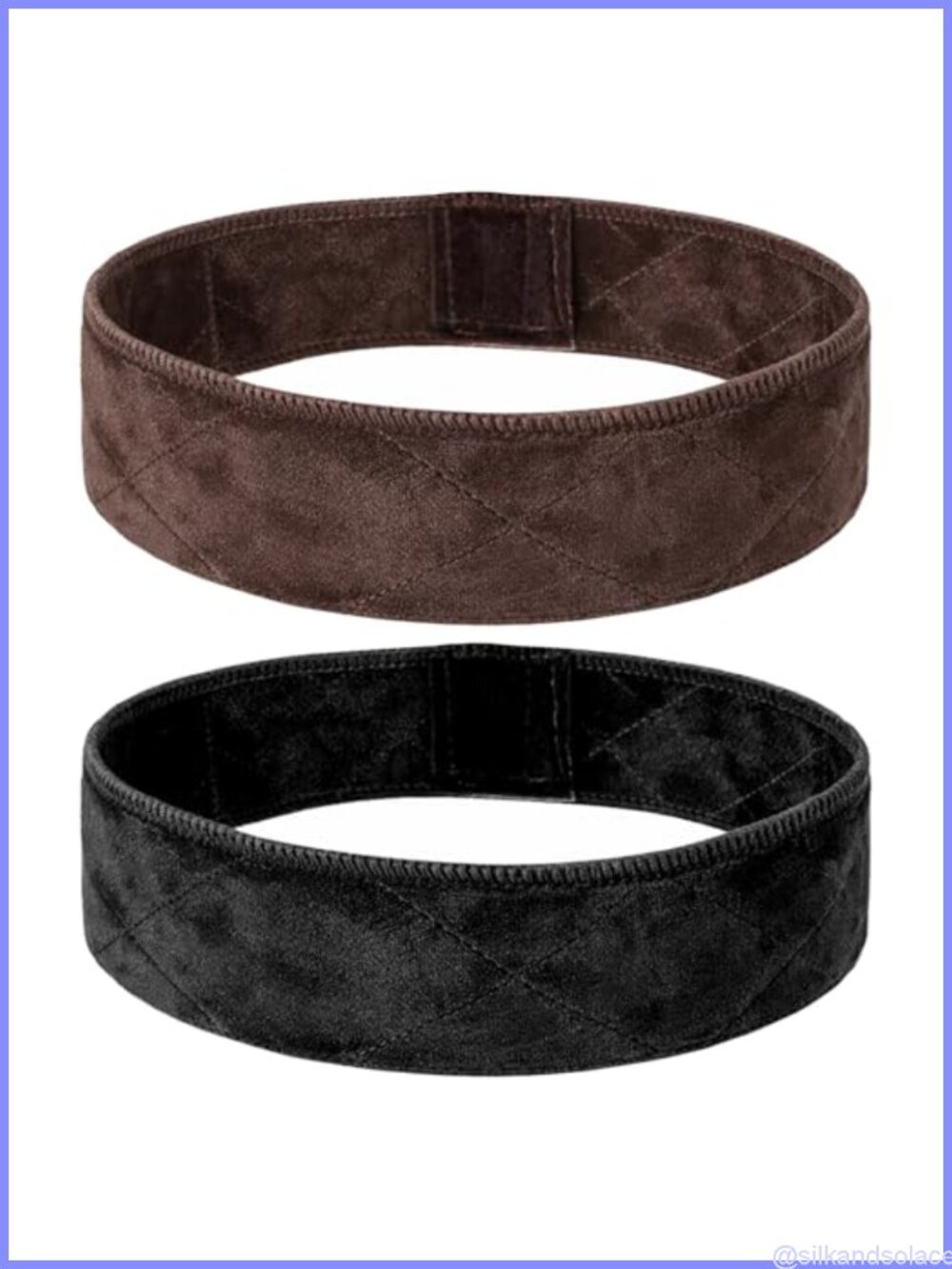 Adjustable Velvet Wig Grip Headband Non-Slip Wig Band 2-Pack